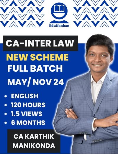 CA Inter Law Classes for May/ Nov 2024 (Full Batch) (Paper 2)
